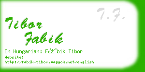 tibor fabik business card